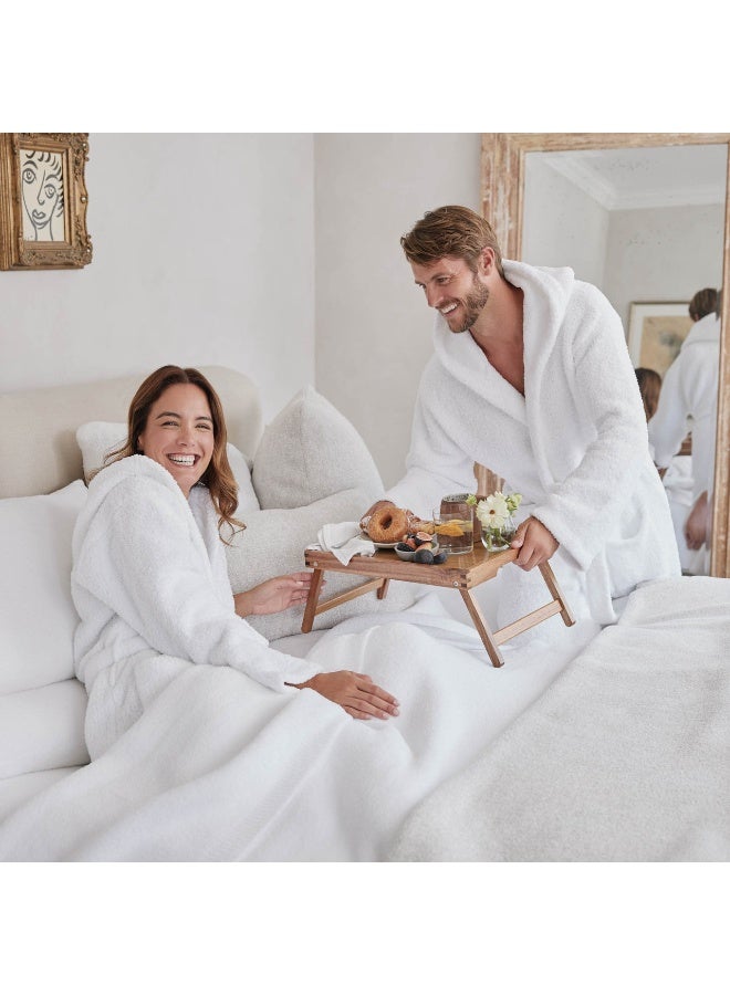 TM HOME Luxury Hotel Bathrobe Hoddies – 100% Natural Cotton with Premium Plush Texture – Elegant  – Ultra-Soft, Highly Absorbent & Comfortable Unisex Design for Home, Spa & Hotels - Image 1